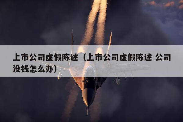 上市公司虚假陈述（上市公司虚假陈述 公司没钱怎么办）