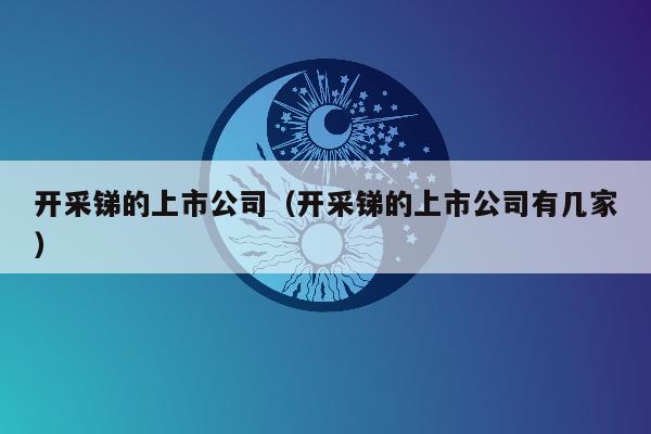 开采锑的上市公司（开采锑的上市公司有几家）