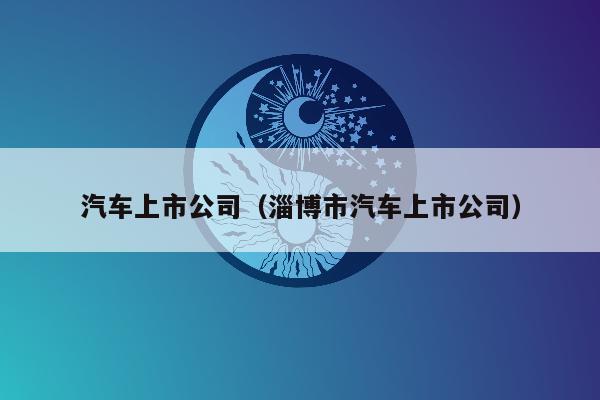 汽车上市公司（淄博市汽车上市公司）