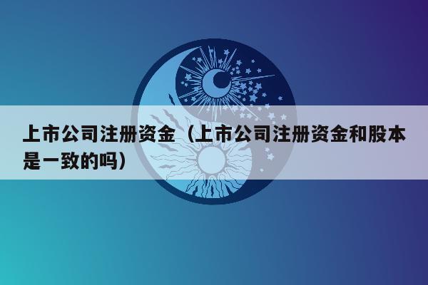 上市公司注册资金（上市公司注册资金和股本是一致的吗）