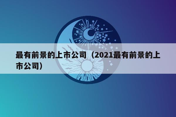 最有前景的上市公司（2021最有前景的上市公司）