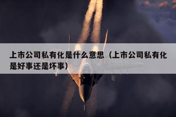 上市公司私有化是什么意思（上市公司私有化是好事还是坏事）