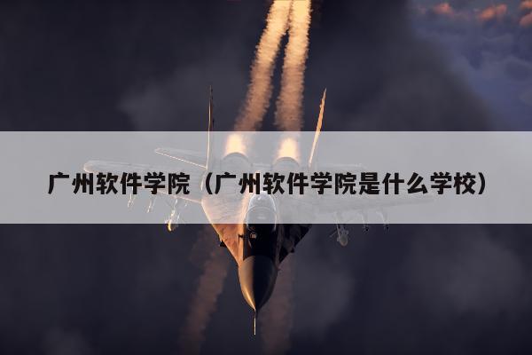 广州软件学院（广州软件学院是什么学校）