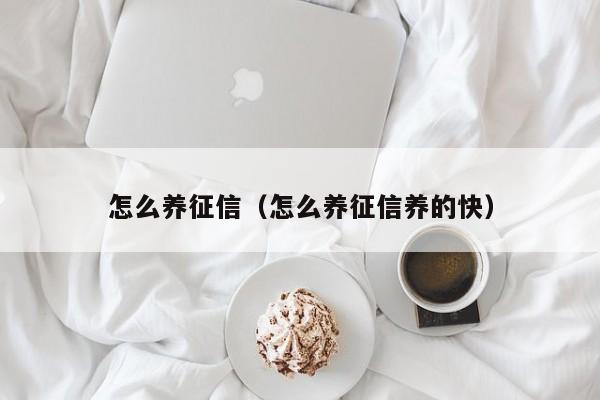 怎么养征信（怎么养征信养的快）