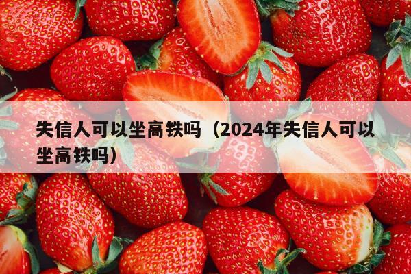 失信人可以坐高铁吗（2024年失信人可以坐高铁吗）