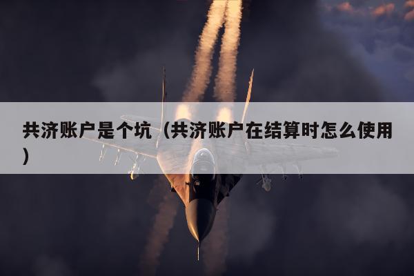 共济账户是个坑（共济账户在结算时怎么使用）